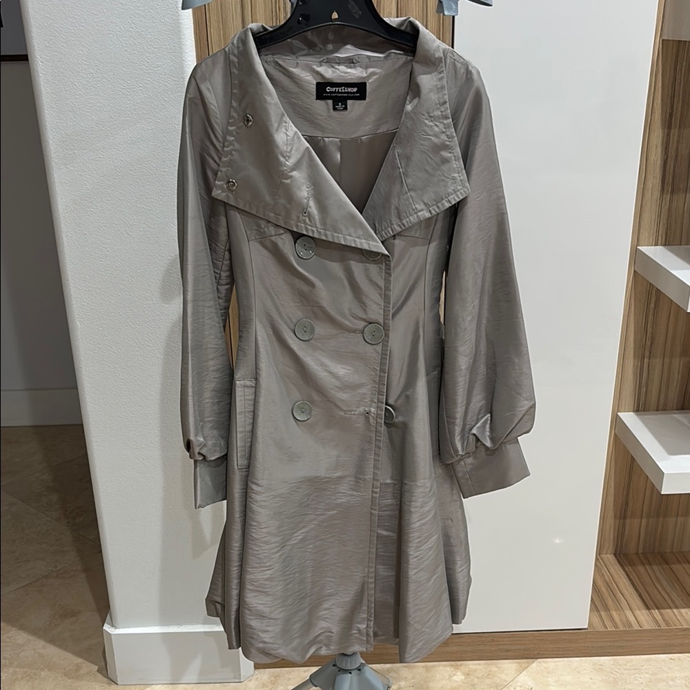 CoffeeShop Gray Trench Coat